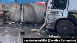 Последствия одного из ударов по портам Одессы, 7 января 2026 года