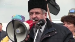 Годовщина «гражданской блокады» Крыма на Чонгаре (видео)