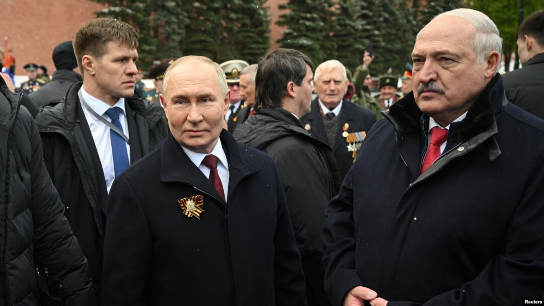 Орусиянын жана Беларустун башчылары Владимир Путин жана Александр Лукашенко. 