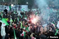 Празднование годовщины падения режима Башара Асада в полуразрушенном Алеппо. 8 декабря 2025 года