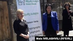 Վրաստանի նախագահ Սալոմե Զուրաբիշվիլին Ախալքալաքում, 14-ը ապրիլի, 2019թ.