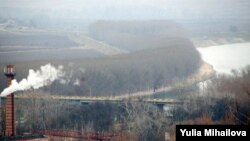 Podul peste Nistru, vedere din dealul s. Vadul lui Vodă