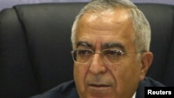 The prime minister of the Palestinian government, Salam Fayyad