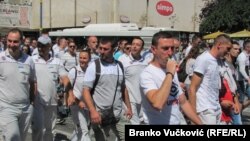 Protestna šetnja radnika Fiata, Kragujevac, 14. jul
