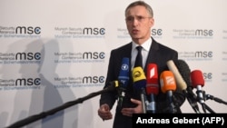 NATO Secretary-General Jens Stoltenberg at the 54th Munich Security Conference in Munich on February 16