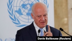 UN envoy for Syria Staffan de Mistura (file photo)