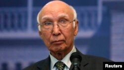 Sartaj Aziz national security and foreign affairs advisor to Pakistani Prime Minister Nawaz Sharif