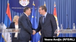 Dodik i Vučić najavili predstavljanje teksta deklaracije u parlamentima Srbije i RS-a za novembar