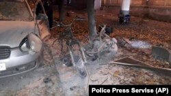 На місці вибуху біля телеканалу «Еспресо». Київ, 26 жовтня 2017 року