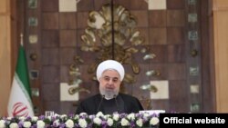 Iranian President Hassan Rouhani speaking at a meeting of foreign ambassadors in Iran. January 10, 2020.