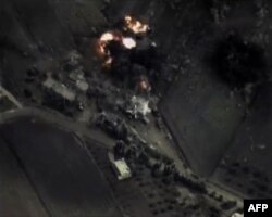 Кадры бомбардировок Сирии, опубликованные Министерством обороны России