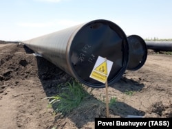 Строительная площадка сербского участка газопровода «Турецкий поток». Сербия, Автономный край Воеводина, Панчево, июль 2019 года