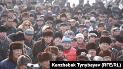 Оппозициялық ЖСДП партиясының Алматыдағы митингісі. 28 қаңтар, 2012 жыл.
