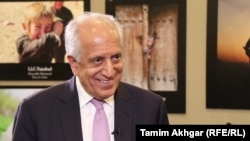 Zalmay Khalilzad, the U.S. special envoy for Afghanistan, smiles during his exclusive interview RFE/RL on July 31. 