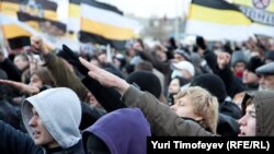 Russian ultranationalists march to mark National Unity Day in Moscow in November.