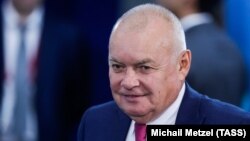 Російський телеведучий Дмитро Кисельов, який анонсував телеміст «Россия 24» і NewsOne