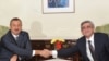 Armenian President Serzh Sarkisian (right) and his Azerbaijani counterpart Ilham Aliyev