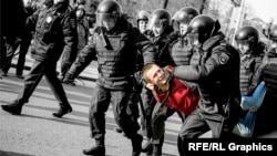 Задержание во время митинга против коррупции в Москве, 26 марта 2017 года. Иллюстрационное фото