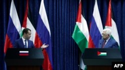 Медведев и Абас на средбата во Ерихон. 11.11.2016.
