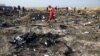 Член рятувальної команди серед уламків українського літака МАУ на місці авіакатастрофи