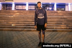 Тарас падчас забегу ў гонар 500-годзьдзя скарынаўскай бібліі