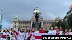 Беларускі Прагі выйшлі на акцыю салідарнасьці