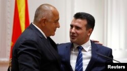 Премиерите на България и Северна Македония Бойко Борисов и Зоран Заев. Снимката е архивна