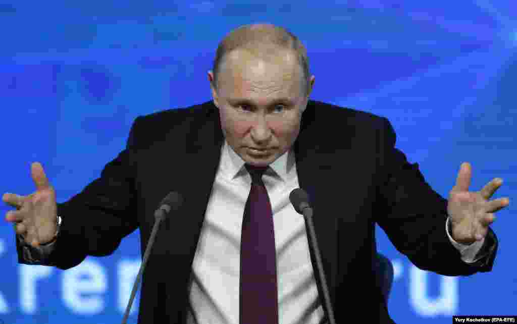 РУСИЈА - Рускиот претседател Владимир Путин изјави дека не треба да се потценува ризикот од нуклеарна војна и ги критикуваше САД за повлекување од договорите за вооружување. Зборувајќи на годишната прес-конференција, Путин рече дека се надева дека ќе надвладее здравиот разум, и покрај зголемените тензии меѓу Москва и Западот.