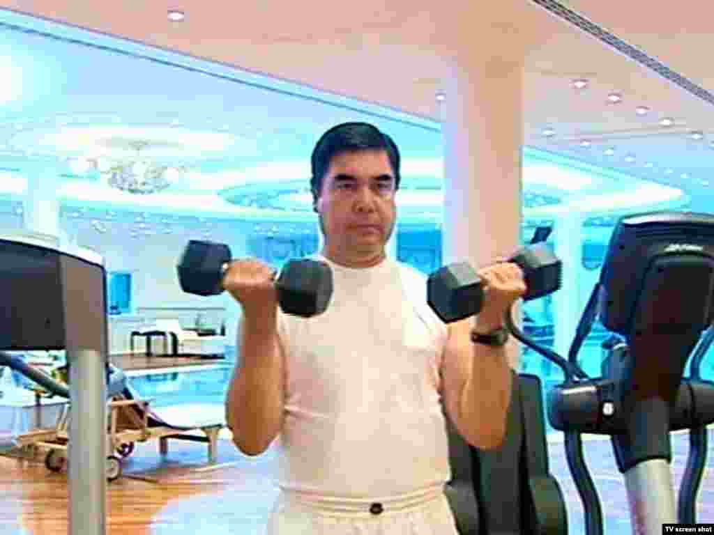 The Turkmen president on holiday in the western Caspian Sea city of Turkmenbashi. Berdymukhammedov began his government career as a Health Ministry dentist. But he's since sought to build his own power base and shrug off Niyazov's legacy.