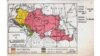 Поштова листівка із зображенням карти України «Carte de L’Ukraine». Червоним кольором позначено територію, яка потрапила до складу СРСР. Цю листівку було видано у Бельгії в період 1930-х років