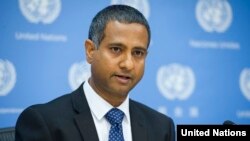 Ahmed Shaheed, the UN special rapporteur on freedom of religion or belief (file photo)