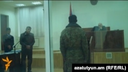 Armenia -- A court hearing in the trial of soldiers charged in the 2010 death of Lieutenant Artak Nazarian, Ijevan.