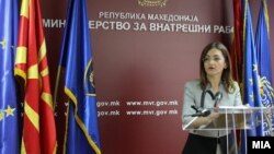 министерката за внатрешни работи Гордана Јанкулоска.