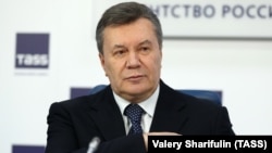 Ukraine's former president, Viktor Yanukovych, holds a news conference in Moscow on March 2.