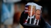 Кружка с изображением Дональда Трампа и Владимира Путина в сувенирном киоске Санкт-Петербурга, январь 2017 года