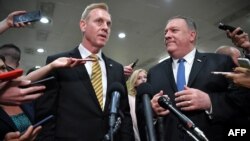 ABŞ müdafiə naziri əvəzi Patrick Shanahan və Dövlət katibiMike Pompeo 