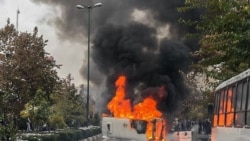 A scene from Iran protests. Undated