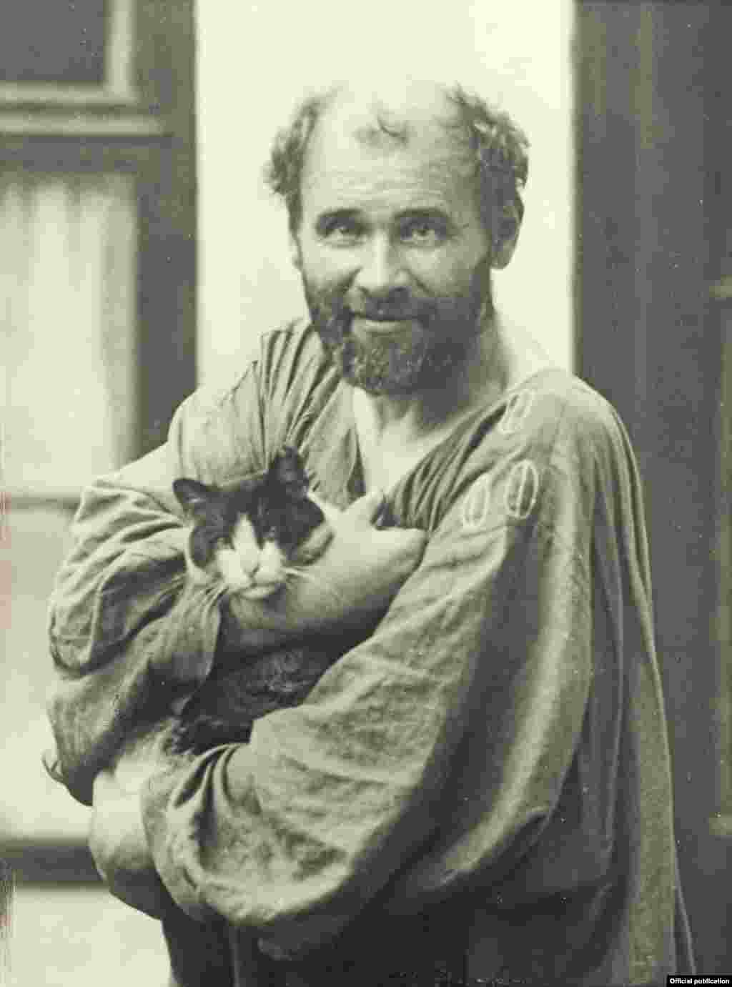 Celebră fotografie a lui Gustav Klimt.