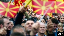 Thousands of Macedonians joined an opposition rally against the government on October 11.