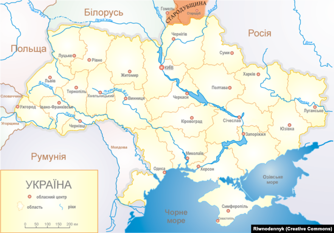 Стародубщина на мапі сучасної Східної Європи
