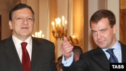 Barroso and Medvedev in Moscow