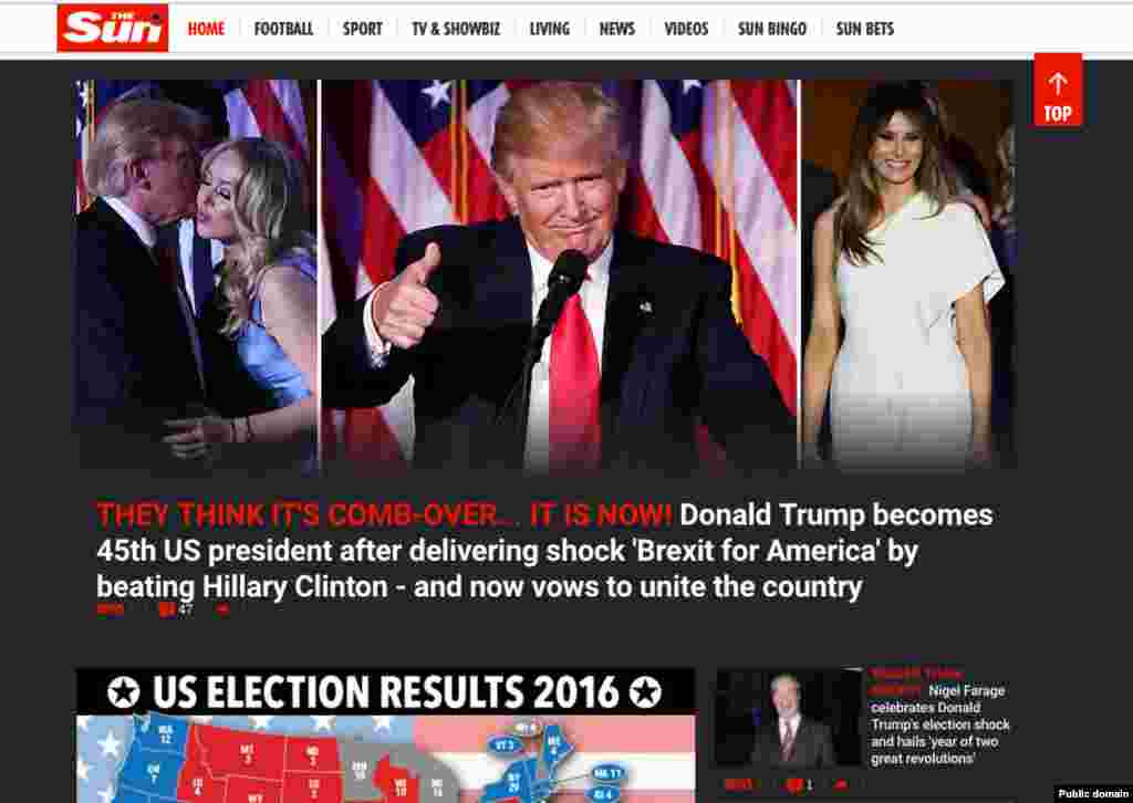 The United Kingdom's Sun website.