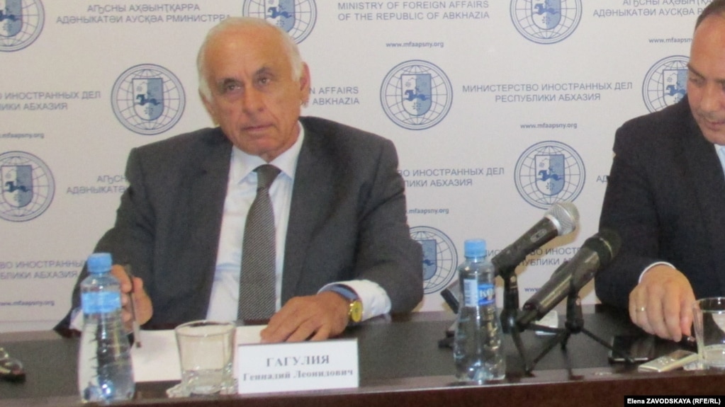 Pm Of Breakaway Georgian Region Abkhazia S In Auto Accident Gennady Gagulia Ears At A Press Conference In August 2017