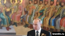 Владимир Путин на торжественном обеде в честь десяти приехавших на парад лидеров