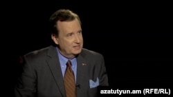 Armenia -- U.S. Ambassador to Armenia Richard M. Mills in RFE/RL studio, Yerevan, 16Sep2015