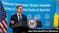 Державний секретар США Ентоні Блінкен під час візиту до Києва, 19 січня 2022 року