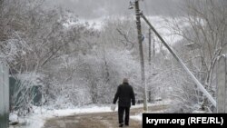 Снегопад в Севастополе, иллюстрационное фото