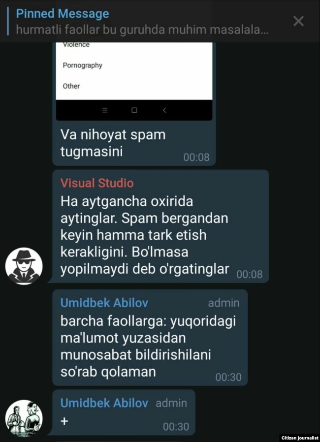 TROLL.UZга қарши спам ҳужуми уюштириш чақириғида бу