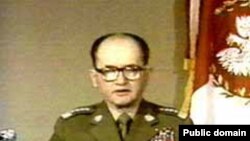 General Wojciech Jaruzelski declares martial law in December 1981.