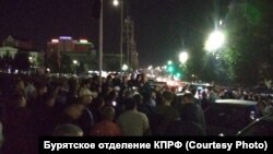 Стихийный протест в центре Улан-Удэ, 9 сентября 2019 года